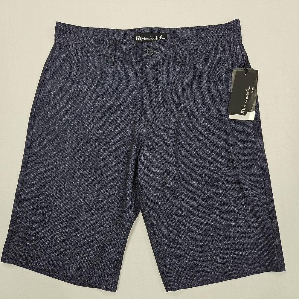 Travis Mathew Panama Golf Shorts Men 30 Stretch Performance Hybrid Sargasso Sea